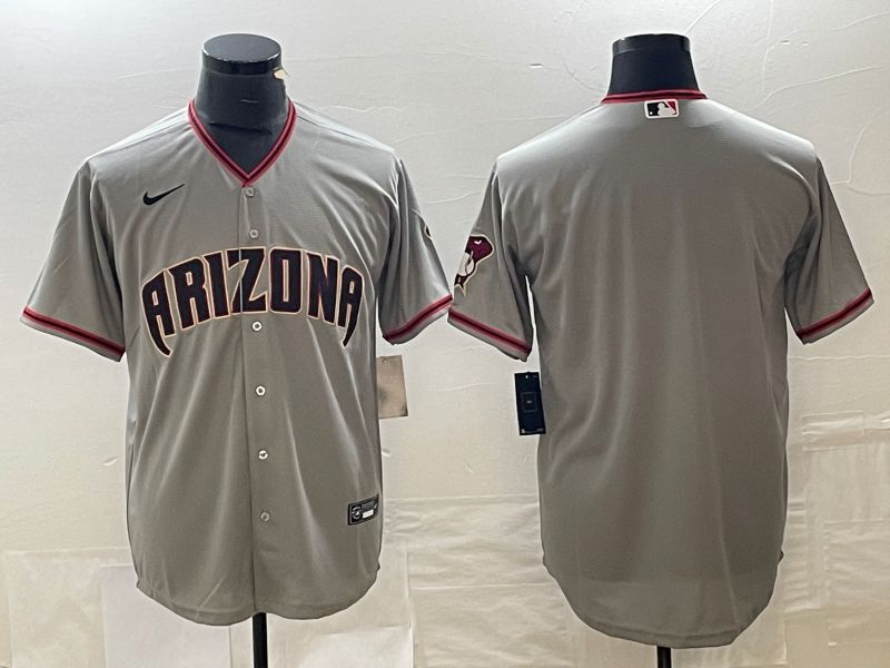 Men Arizona Diamondback Blank Grey Game 2025 Nike MLB Jersey style 3